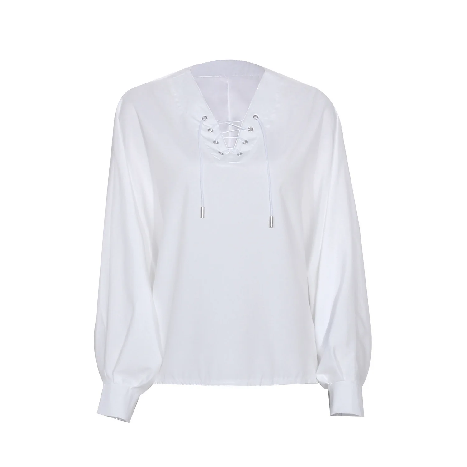 Женские белые рубашки с v-образным вырезом хлопковые шифоновые блузки длинным
