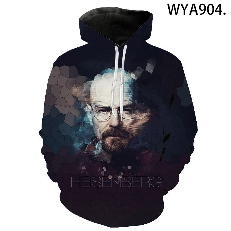 Модные мужские и женские детские свитшоты Breaking Bad повседневные худи с 3D принтом