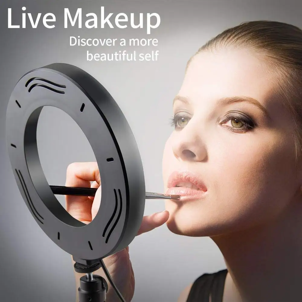 Светодиодный мини светильник zayex 6 дюймов настольный кольцевой для фото и