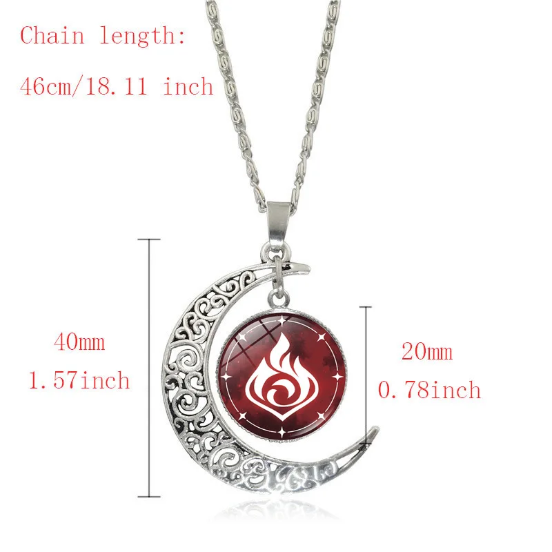Модное ожерелье с подвеской в виде полой Луны игра Genshin ударопрочный глаз Бога