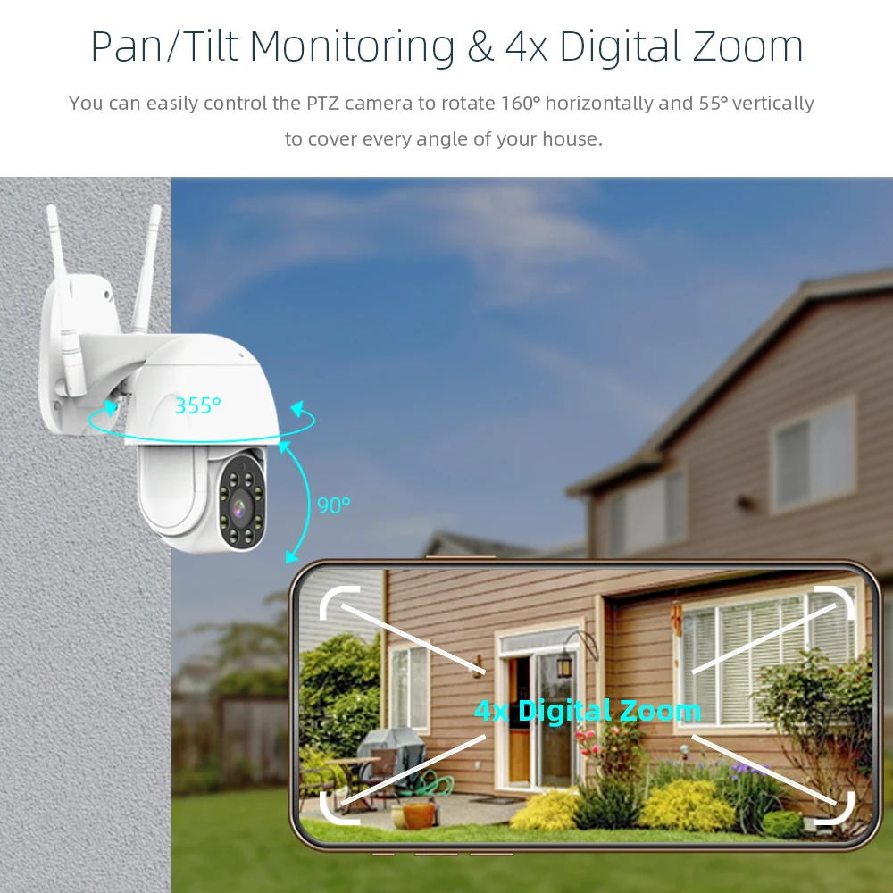 Купольная IP-камера Onvif Tuya 1080P цветная ночное видение поддержка Alexa Google |