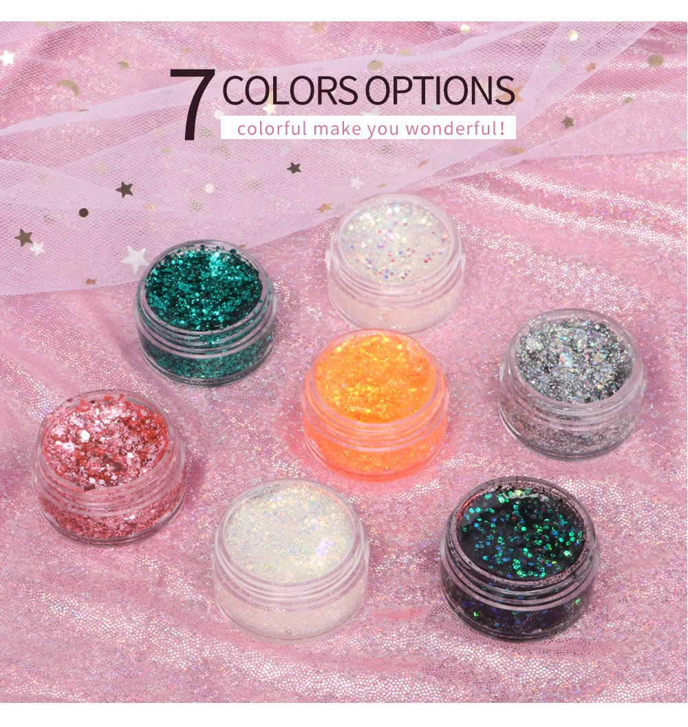 Блестящие разноцветные водостойкие тени для век с перламутровыми блестками| |