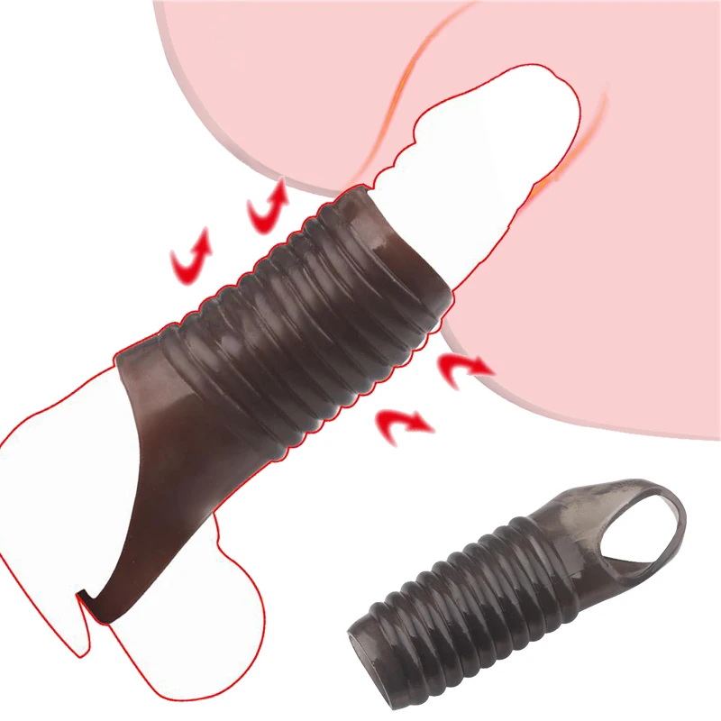 Мягкий пенис рукав удлинитель многоразовые презервативы для взрослых секс