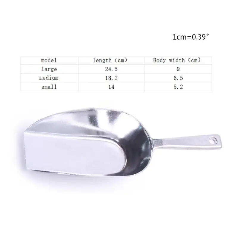 

Ice Scoop Hand Shovel for Coffee Bean Flour Candy Aluminum Alloy Party/Bar Buffet Supplies Kitchen Cooking Tool