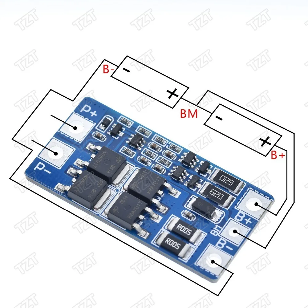 TZT 2S 10A 7,4 V 18650 Защитная плата для литиевых батарей 8,4 V сбалансированная функция/Защита от перезаряда хорошая