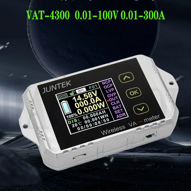 JUNTEK DC 0 01 100 в 1 300A Многофункциональный цифровой двунаправленный измеритель