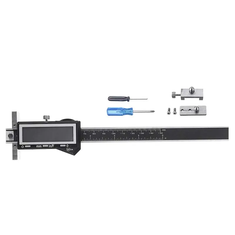 

0-150mm Large LCD Digital Display Parallel Marking Gauge Vernier Caliper With Carbide Scriber Stainless Steel IP54 Waterproof
