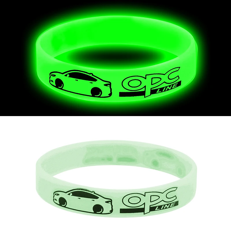 1pcs Luminous car badge Silicone holographic bracelet sport for Opel Zafira Astra Vectra styling Car accessories | Автомобили и