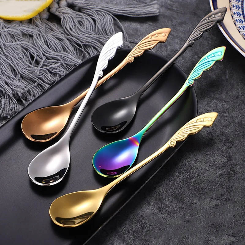 Необычная десертная ложка в форме клевера с рукояткой | Дом и сад