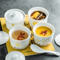 190ml water stew pot penh stew bowl with lid steamed egg cup ginseng stew pot small soup cup bowls kitchen tableware