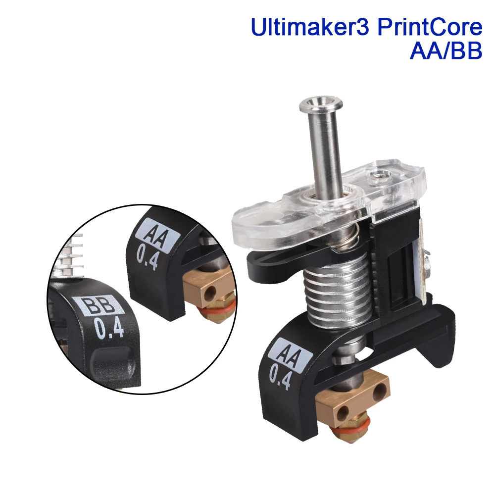 

3D Printer Parts Ultimaker3 PrintCore AA/BB Hotend Extruder Kit Upgrade Raplacement Frame Ultimaker3 Print Core Nozzle Filament