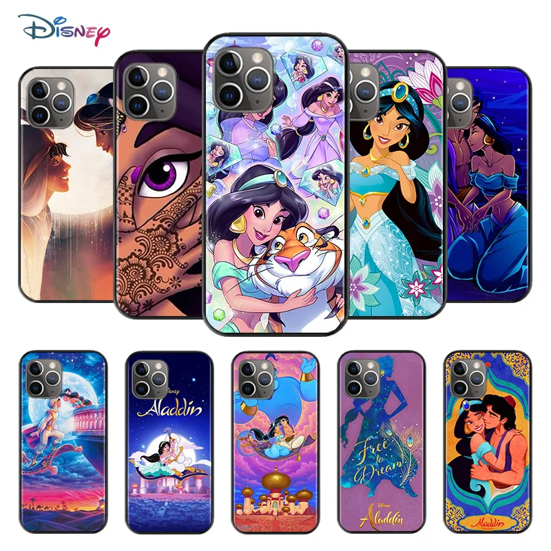 

Disney Cartoon Animation Aladdin Jasmine For Apple iPhone 12 11 XS Pro Max Mini XR X 8 7 6 6S Plus 5 SE TPU Silicone Phone Case