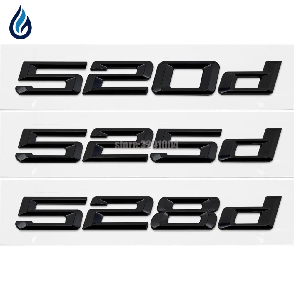 

520d 525d 528d Rear Boot Trunk Lid Letters Badge Emblem Logo For BMW 5 Series F10 F11 F07 E12 E28 E34 E39 E60 E61 Car Styling