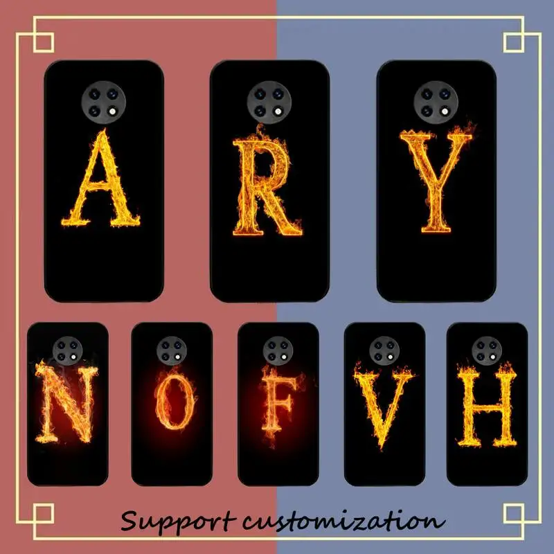 

Fire Letters Phone Case For Xiaomi Redmi Note 8A 7 5 Note 8pro 8T 9Pro TPU Coque for note 6pro Funda Capa