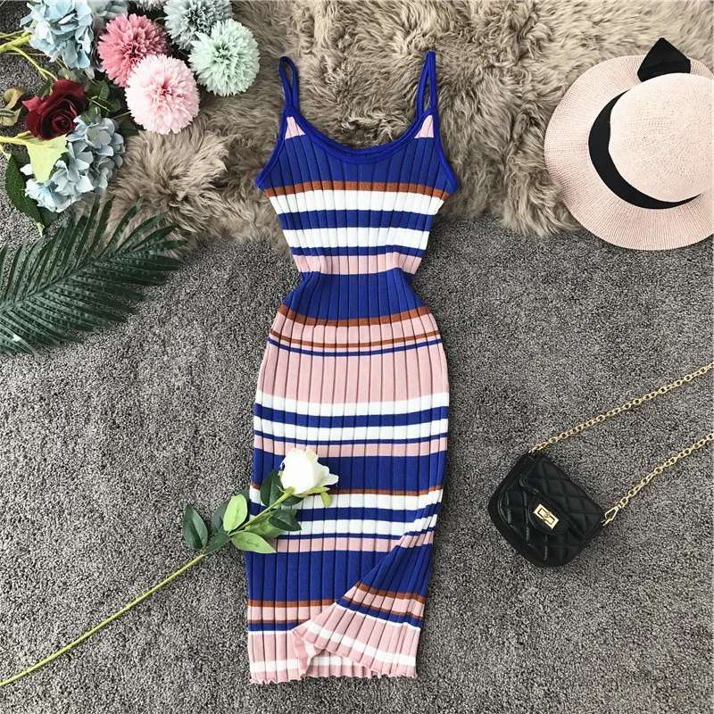 Gagarich женское платье 2019 трикотажные обтягивающие платья на бретелях спагетти с