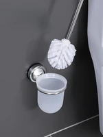 simple modern toilet brush cleaning hanging long toilet brush holder without punching brosse toilette bathroom fixture df50mts