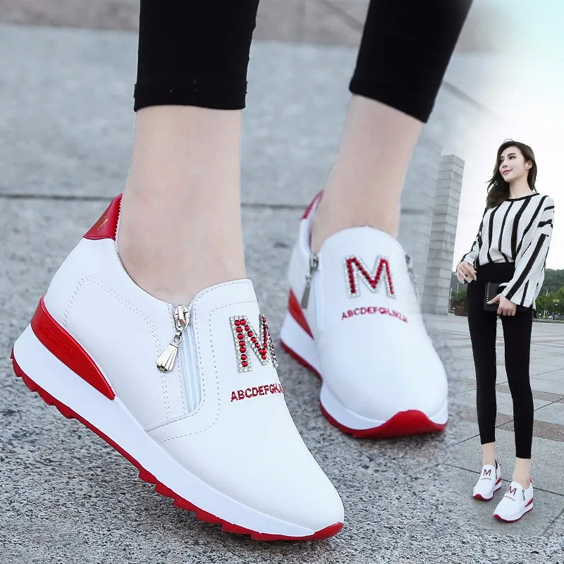

New Women Shoes Fashion Casual Women Shoes Comfortable Zipper Sneakers Waterproof High Top Platform Women Shoes Zapatos De Mujer