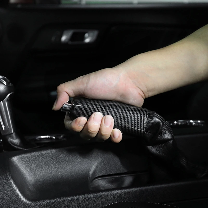 

Чехол ручного тормоза автомобиля противоскользящая Защитная крышка для модификации интерьера для аксессуаров 15-20 Ford Mustang