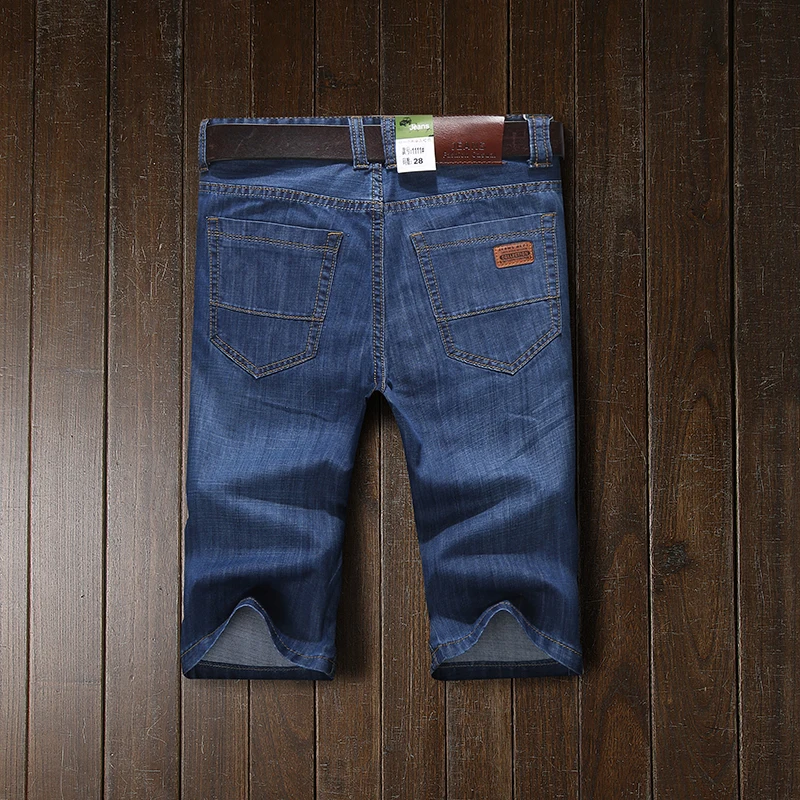 

Trendy Fashion Men'S Loose Straight Jeans 2021 Summer New Business Casual Thin Denim Pants Male High-End Brand Slim Shorts 28-40