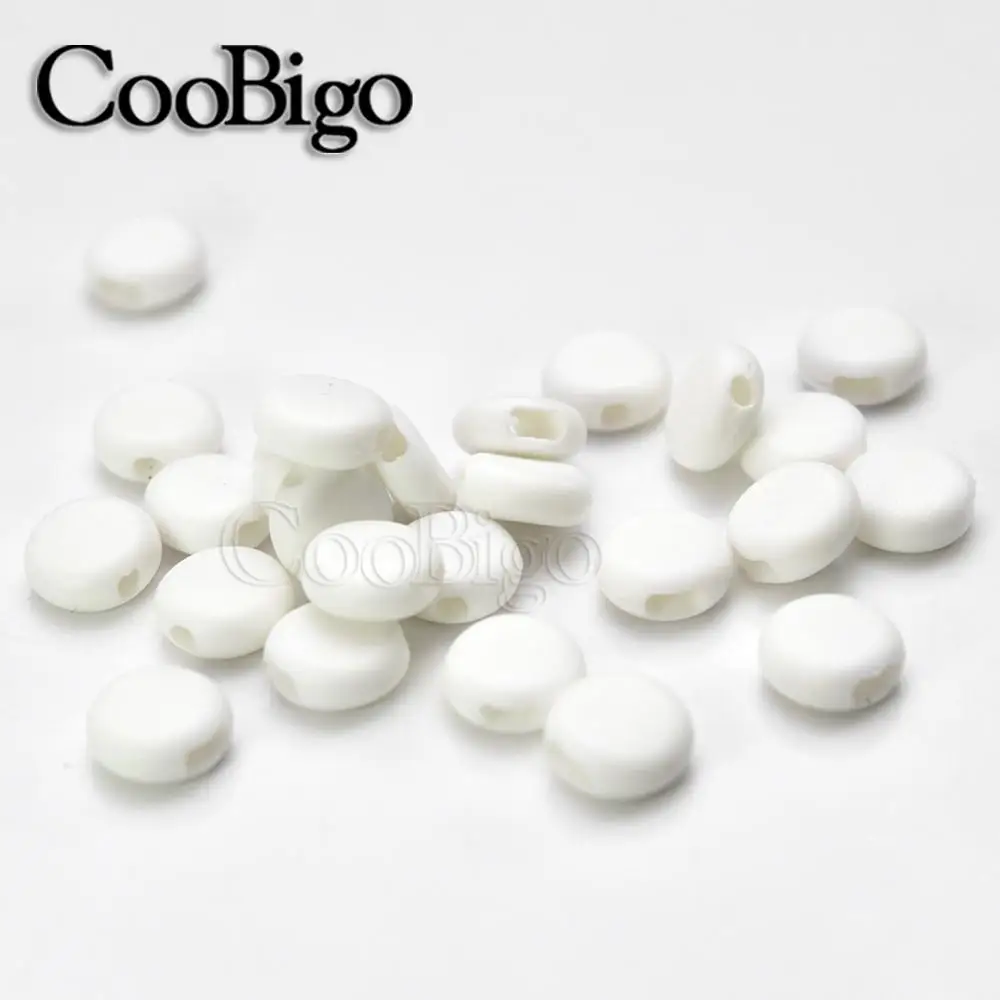 Silica Beads Elastic Rope Cord Lock Stopper Face Masks Lanyard Adjustment Button Bungee DIY Craft Accessories 200pcs | Дом и сад