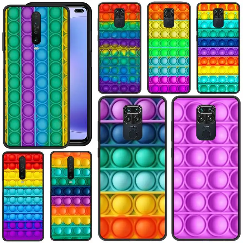 

Bubble Fidget Reliver Stress Phone Case For Redmi 5 6 Plus K 7 8 9 20 30 X A Pro Note 4 5 6 7 8 9 S X A Phone Cover Coque
