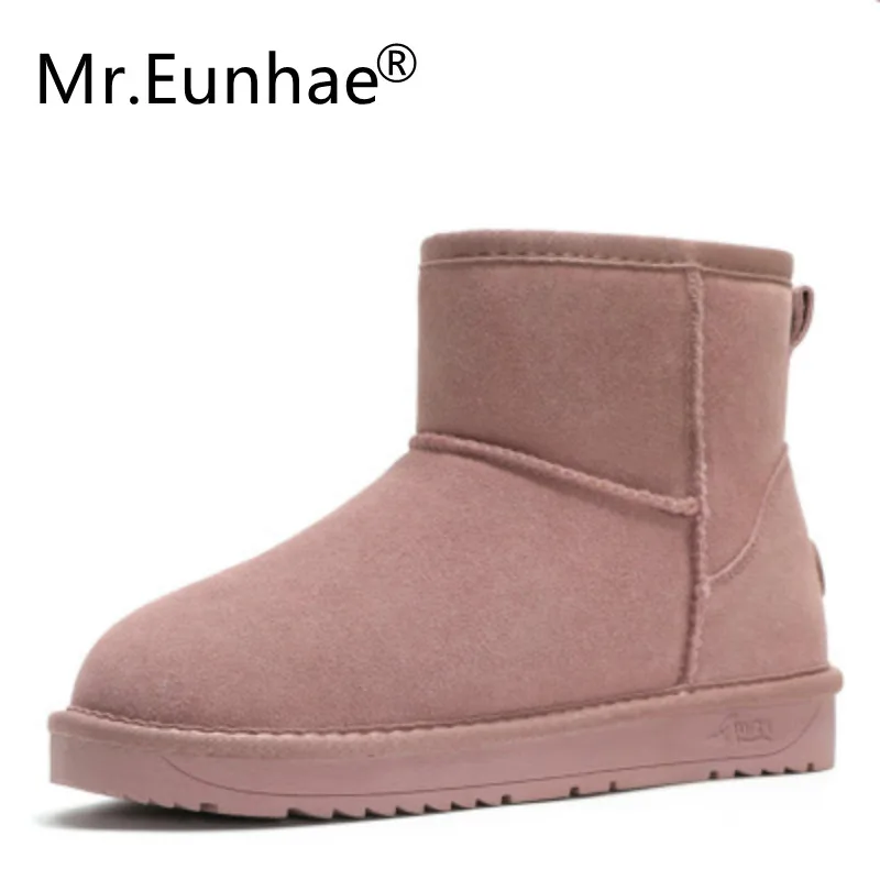 Мужские и женские зимние ботинки австралийские ботильоны из натуральной кожи