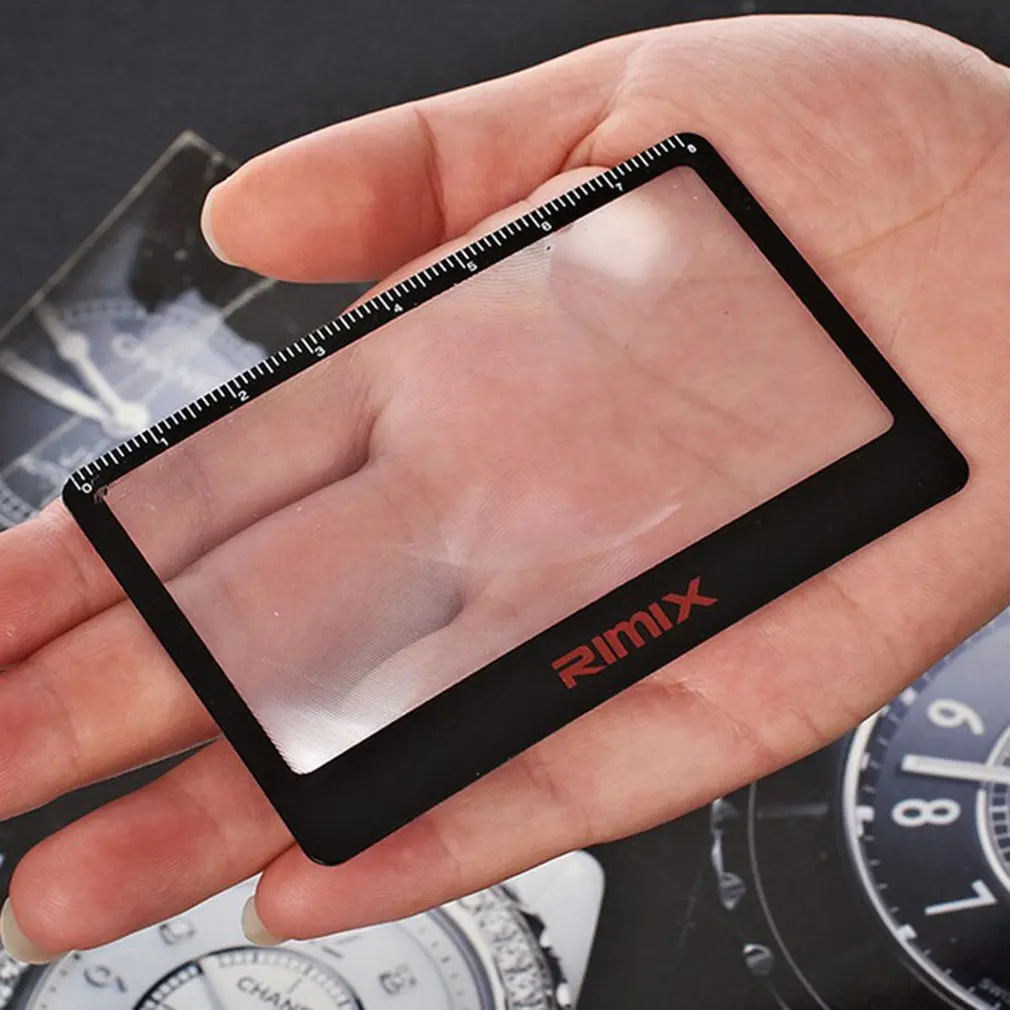 

Outdoor Portable Card Magnifying Glass Ultra-thin Outdoor Fire Magnifying Glass Pocket Hd Reading Mirror