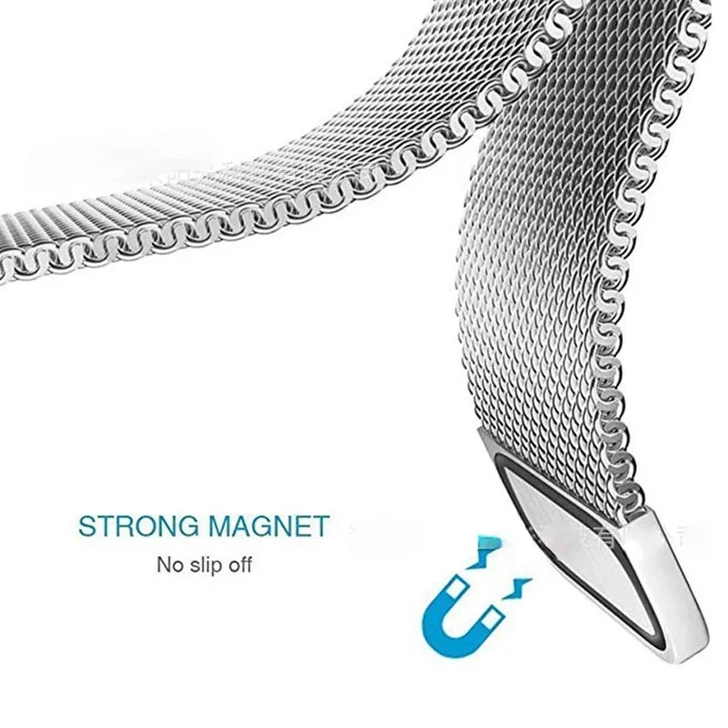 Магнитный светодиодный ремешок на присоске электронный браслет из нержавеющей