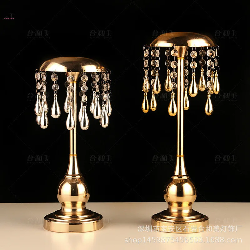 

Wedding Candlestick Iron Art Electroplating Wedding Hotel Articles Wedding Candle Holders