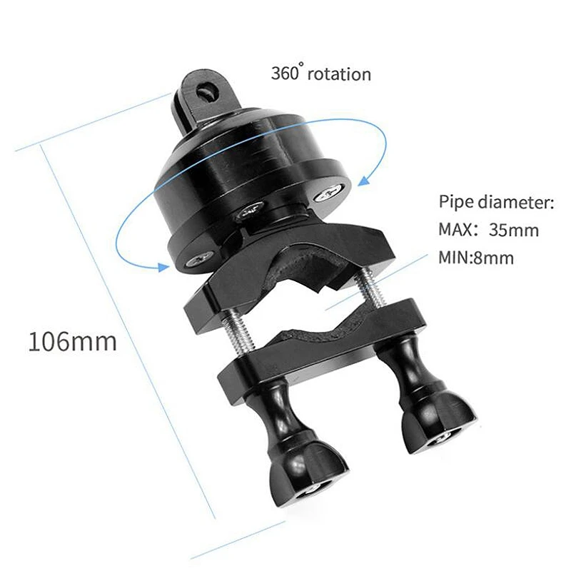 Держатель для экшн камеры велосипедный шлем 360 градусов автоматический