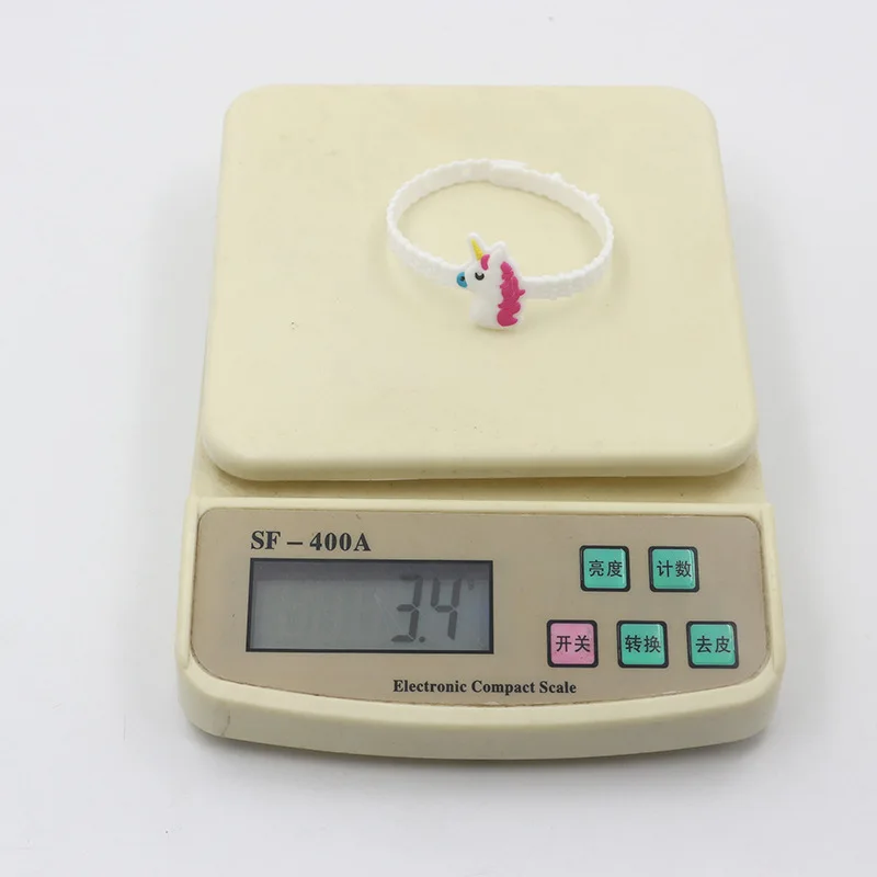 10 шт. Единорог вечерние украшения резиновый браслет на день рождения с