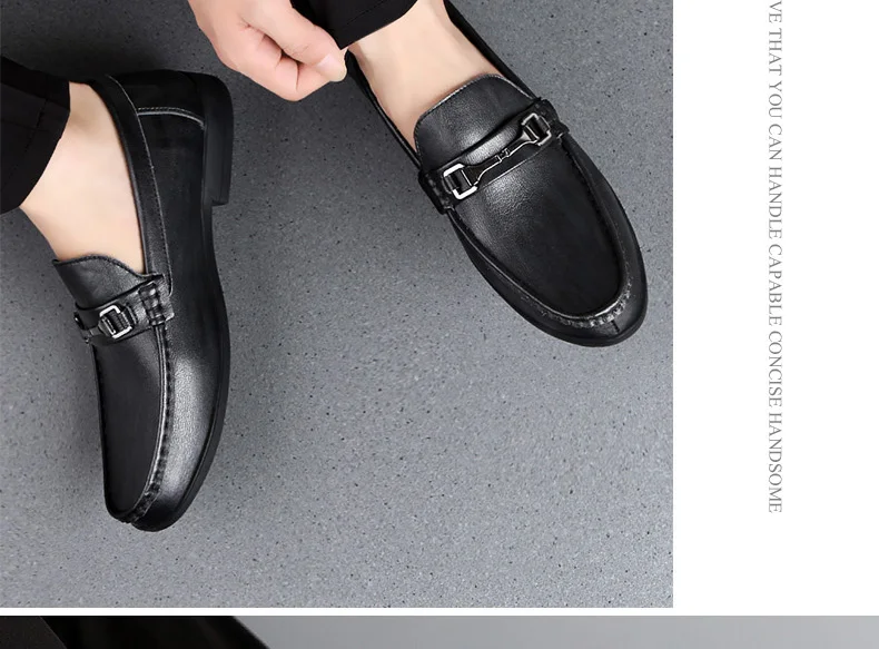 Роскошная обувь; мужские лоферы из натуральной кожи; сезон весна-осень; zapatos de hombre mocasines cuero; повседневные мужские лоферы без застежки; горячая распродажа