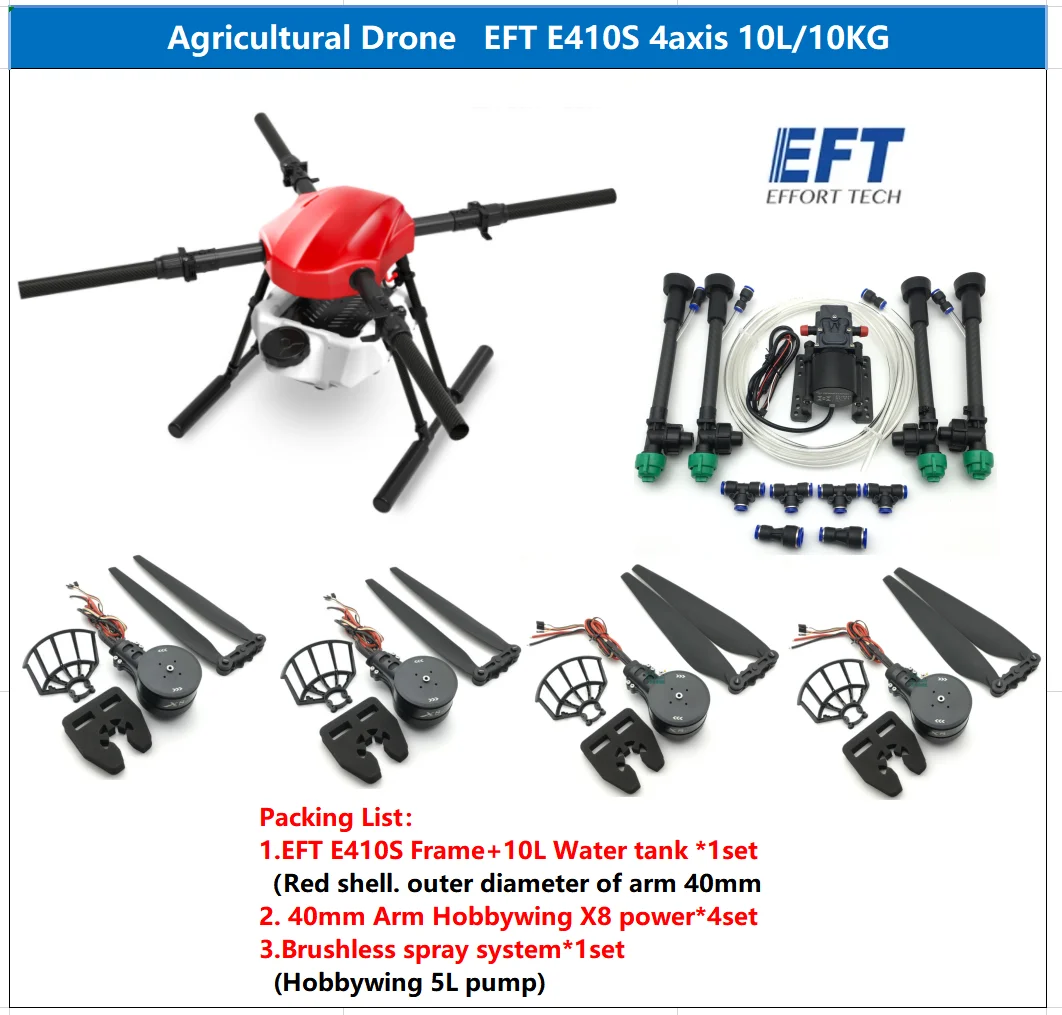 

E410 upgrade the latest E410-S E410S 10L four-axis agricultural spray drone frame 1393mm wheelbase with X8 power system drone