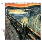 Занавеска для душа с изображением крика, декоративная занавеска для душа из ткани