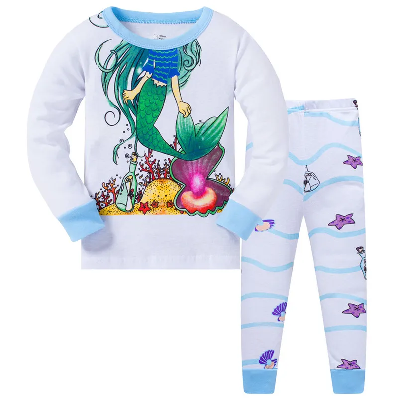 

Jumping Meters 3-8T Children's Cotton Animals Home Clothes Girls Long Sleeve Pyjamas for Autumn Spring Baby 2 PCS Suit Sleepwear