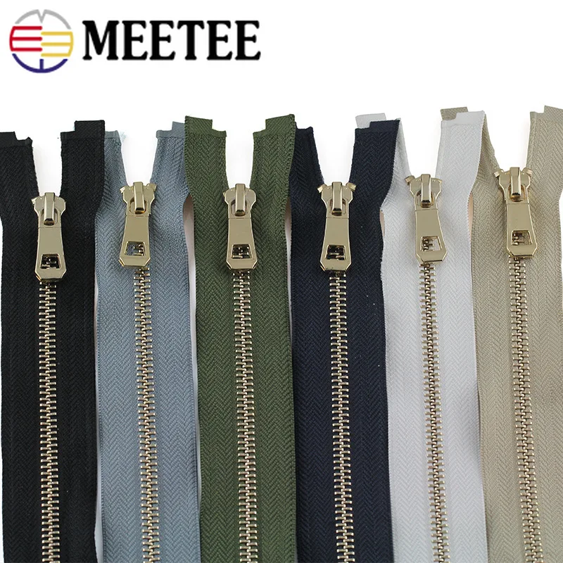 Meetee 2 шт. 35 85 см 5 # металлическая молния золотого цвета с открытым концом Сделай