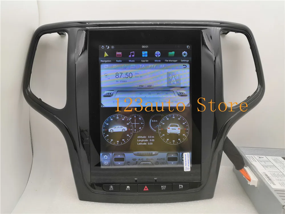 10,4 ''Tesla стиль Android 8,1 автомобильный dvd-плеер gps навигация для JEEP Grand Cherokee 2012- стерео радио CARPLAY ips PX6 HDMI