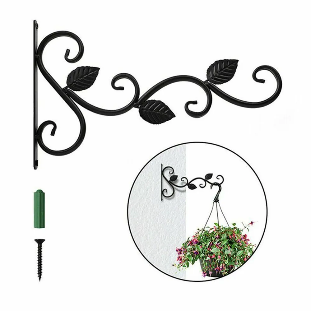 

1pc Plants Bracket Wall Hanging Flower Pot Support Basket Hook Iron Hanger Plants Holder Balcony Home Decoration