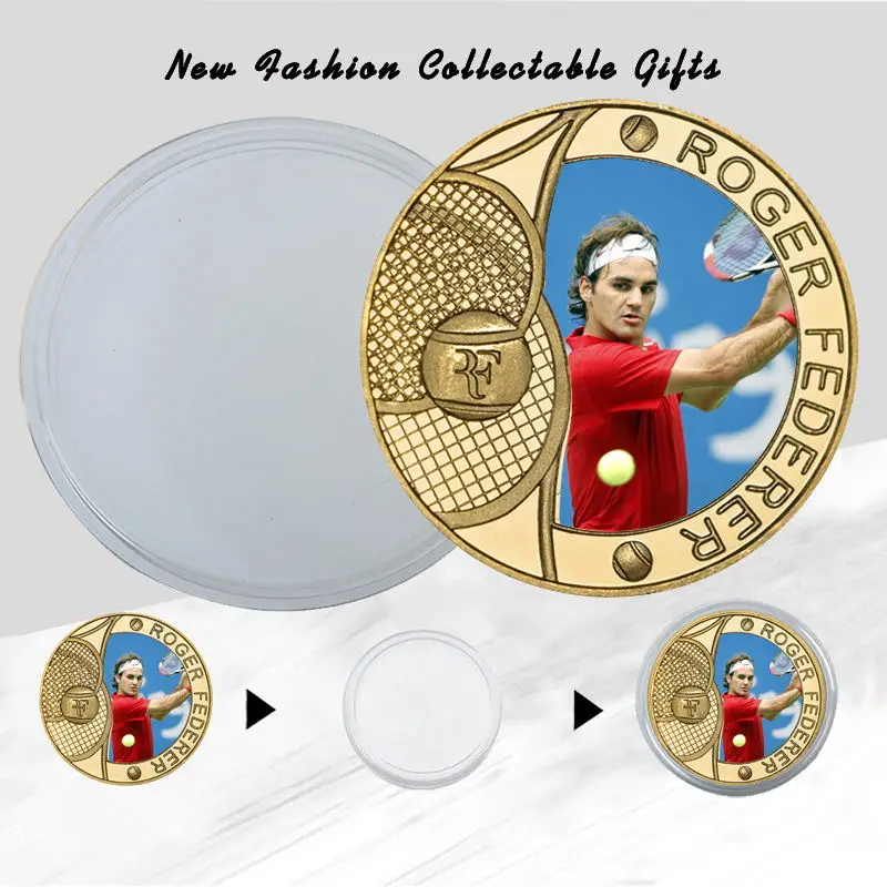Швейцарский игрок тенниса позолоченные памятные монеты коллекционные предметы