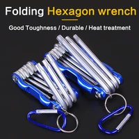 portable folding wrench set hexagon trox wrench spanner set metal metric repair tool
