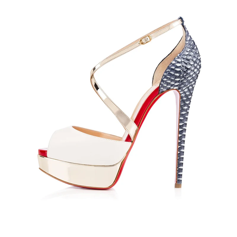 

Luxury Sandals Sexy Platform Clear Women Pumps High Heels 10 12 16cm Red Pink Ladies Mules Bottom Wedding Party Shoes 35-44