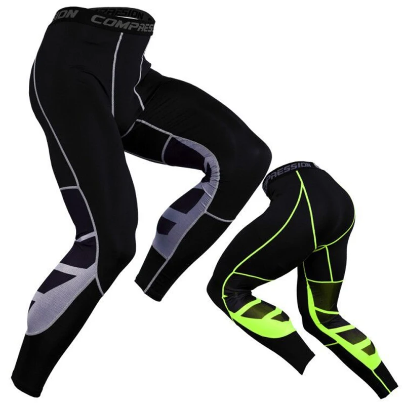 

Men Compression Pants Gym Sports Leggings Trousers Basketball Run Training Sweatpants Male Cycling Fitness Tracksuit Rash Guard