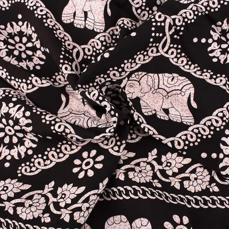 Хлопчатобумажная Поплиновая ткань с принтом слона для шитья пэчворка сделай сам