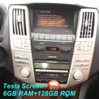 Автомагнитола, 6 ГБ ОЗУ, 128 Гб ПЗУ, видеоплеер для Toyota Harrier 2007, Android 10, Tesla, экран 10,4 дюйма, стерео, Carplay, мультимедиа, GPS