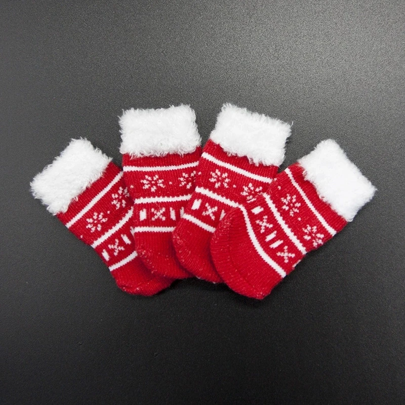 Очень милые рождественские носки для собак и кошек обувь щенков Рождественские