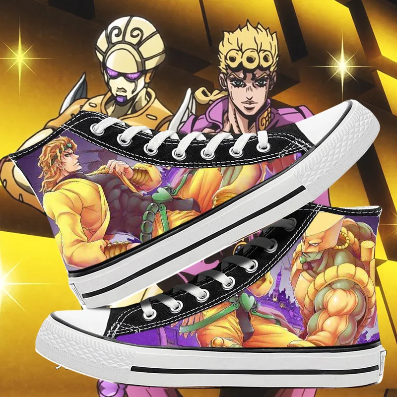 

JoJo's Bizarre Adventure cos shoes canvas shoes anime cartoon students high help cosp casual comfortable men and women college