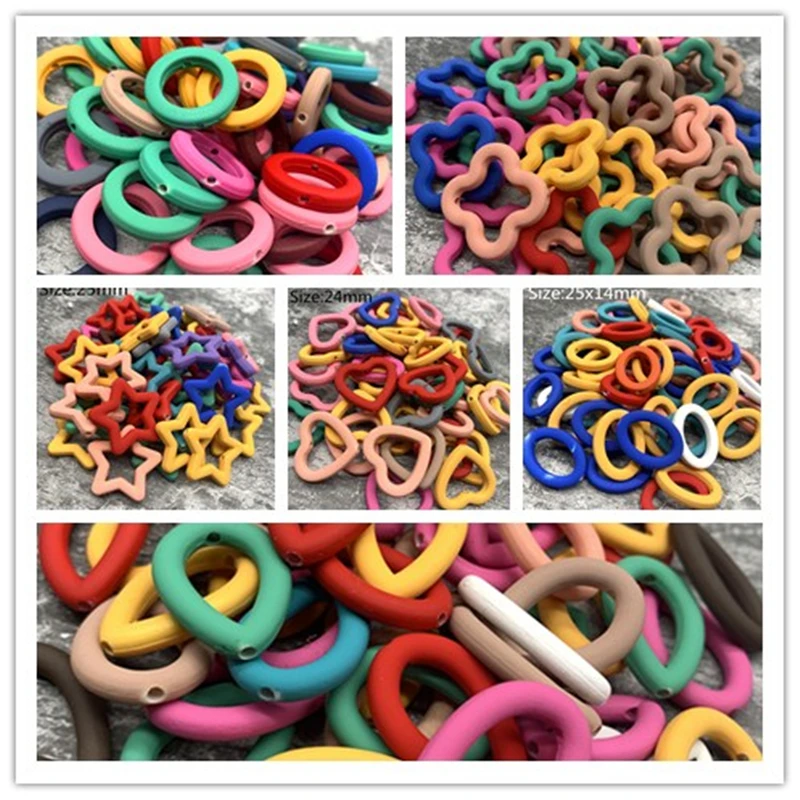 10 шт. серьги и ювелирные изделия кулон акриловые полукруглые в форме сердца