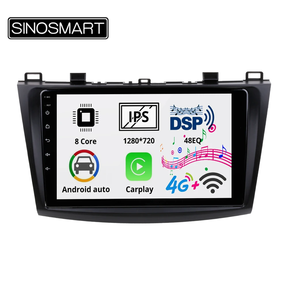 Автомобильный мультимедийный плеер Sinosmart с gps навигацией для Mazda 3 200920102011 12
