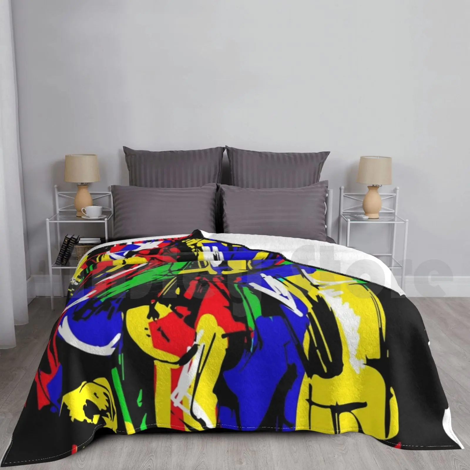 

Stairs Blanket Fashion Custom Colorful Black Appropriation Art
