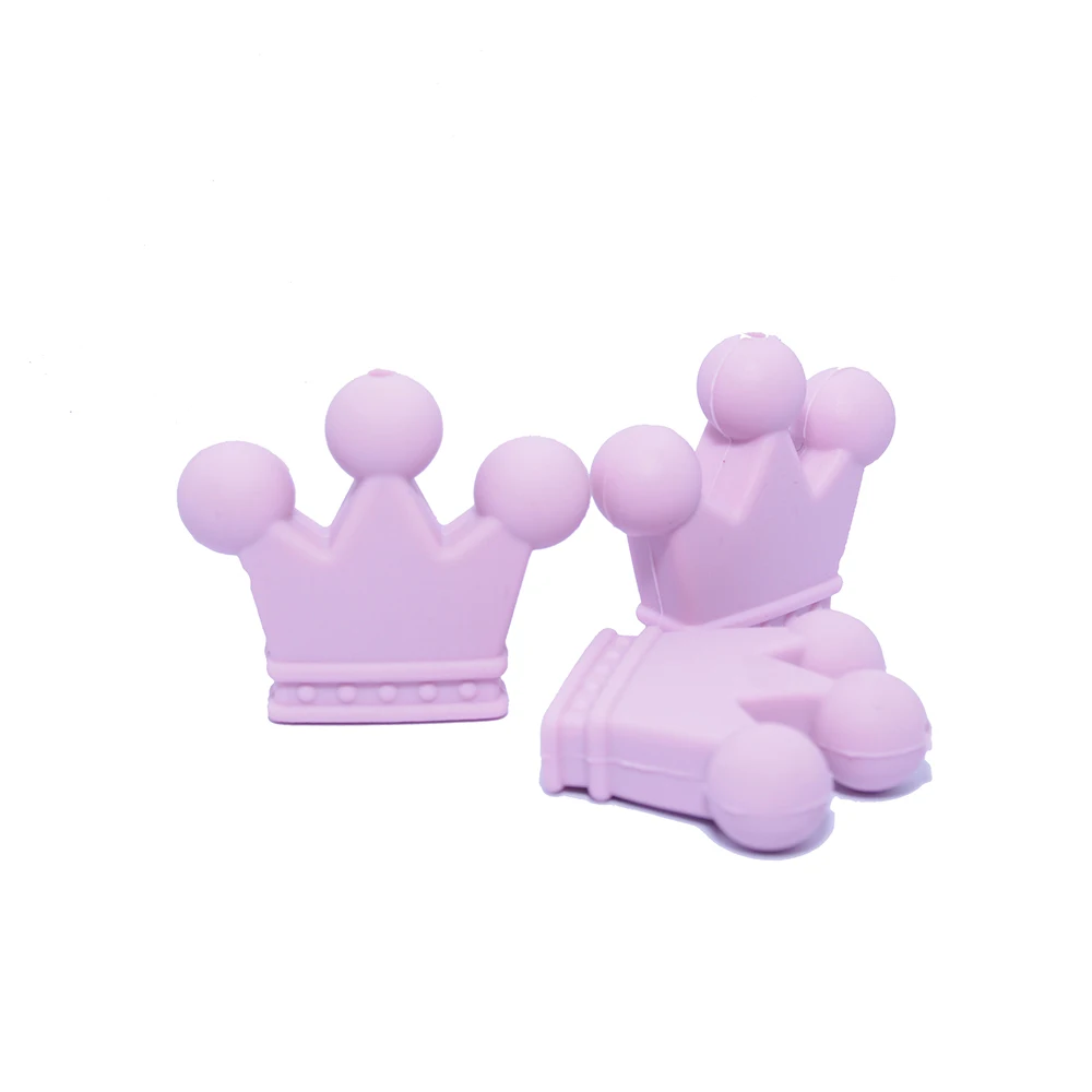 100 шт. силиконовые бусины в виде короны для прорезывания зубов самостоятельного